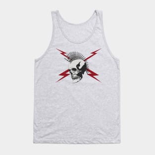 Punk Rock Skeleton with Lightning Bolts Tank Top